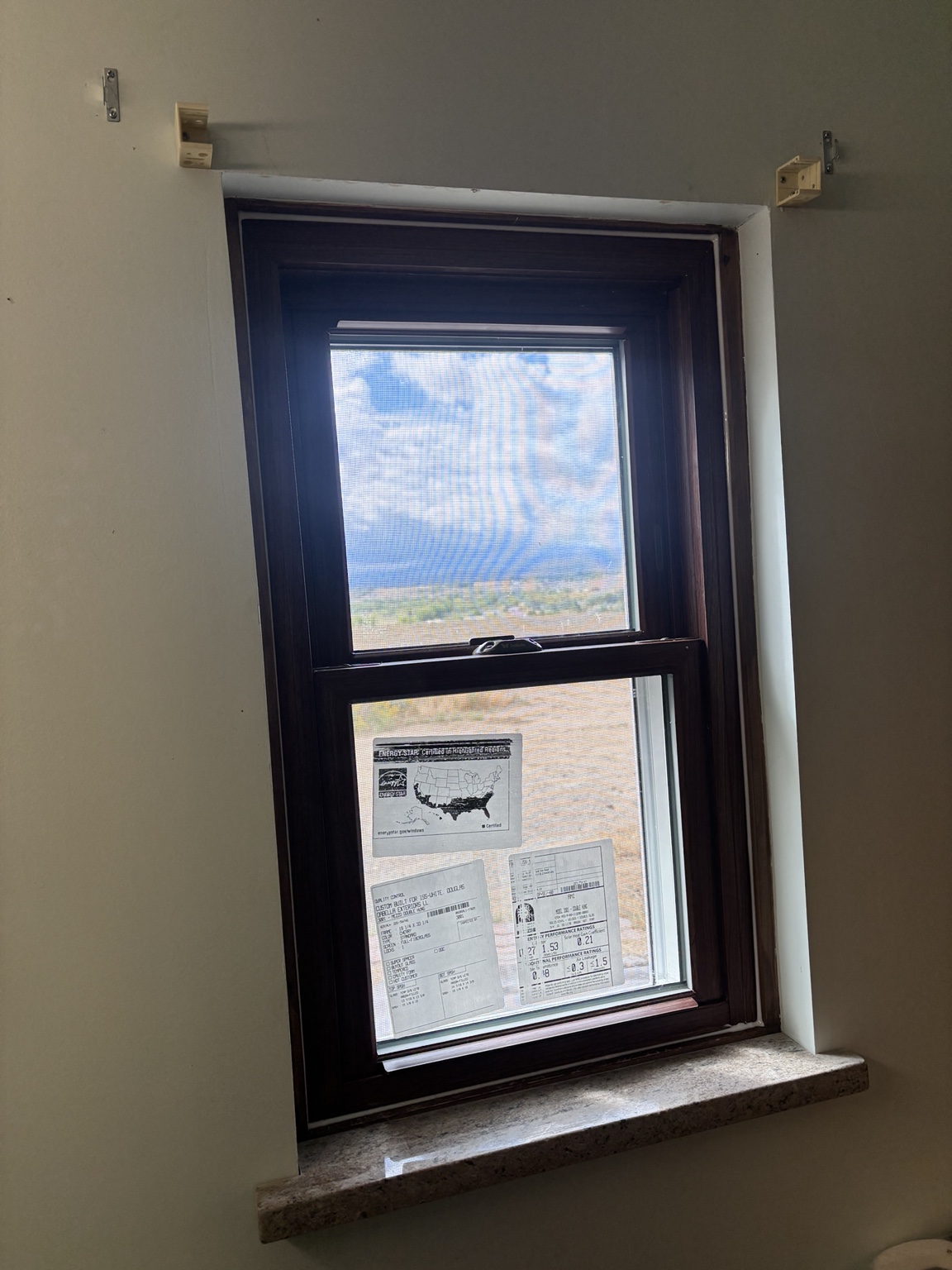Interior view of replacement window